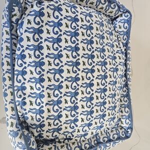 Roller Rabbit Blue and White Dog Bed